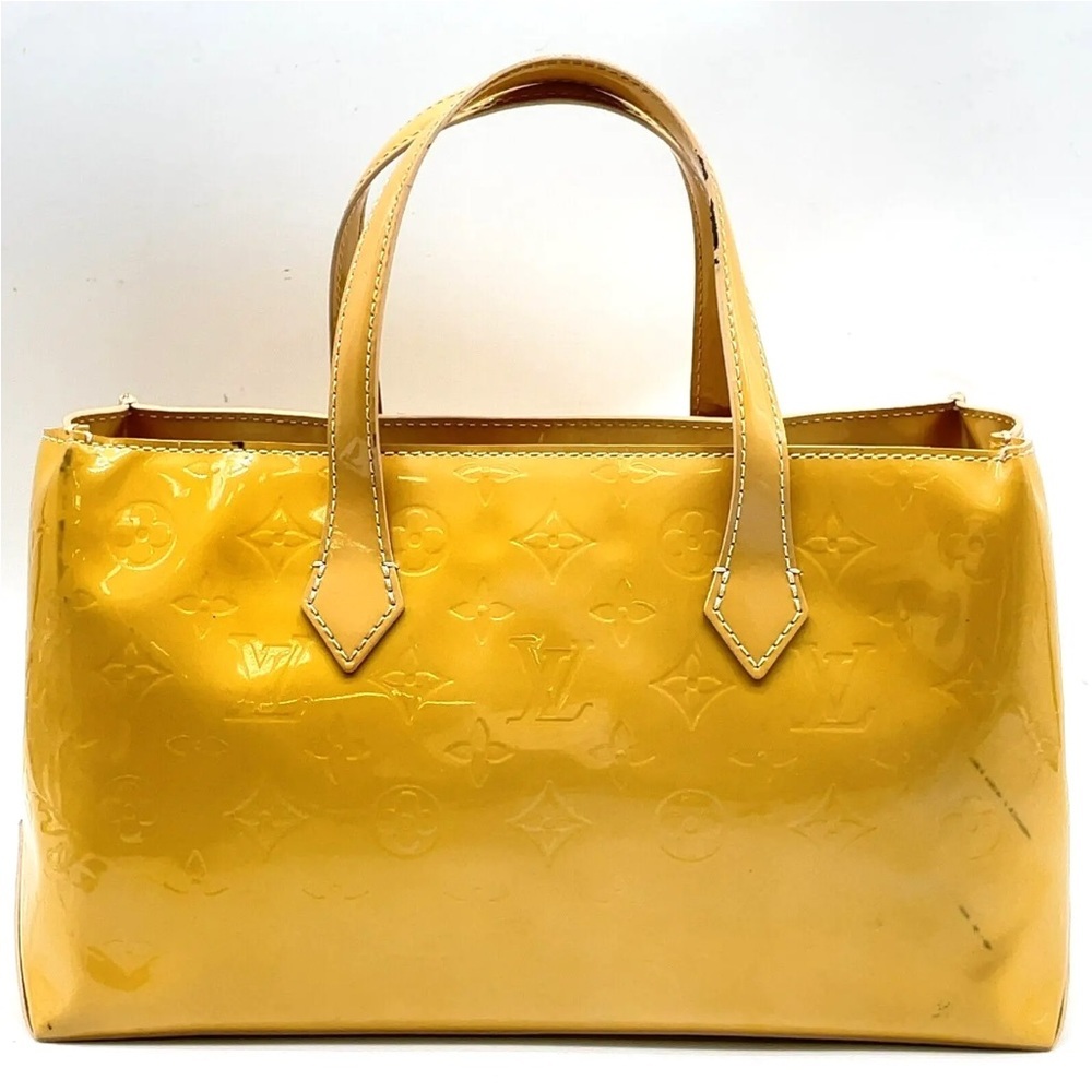 Louis Vuitton Vernis Yellow Wilshire PM Hand Bag - Picture 2 of 13